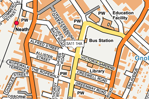 SA11 1HA map - OS OpenMap – Local (Ordnance Survey)