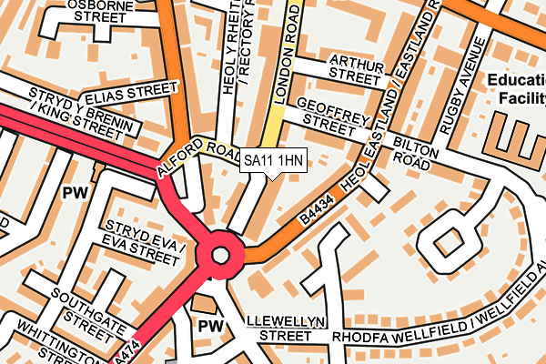 SA11 1HN map - OS OpenMap – Local (Ordnance Survey)