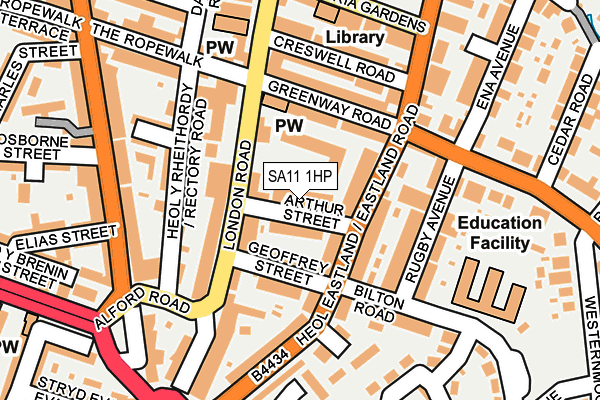 SA11 1HP map - OS OpenMap – Local (Ordnance Survey)