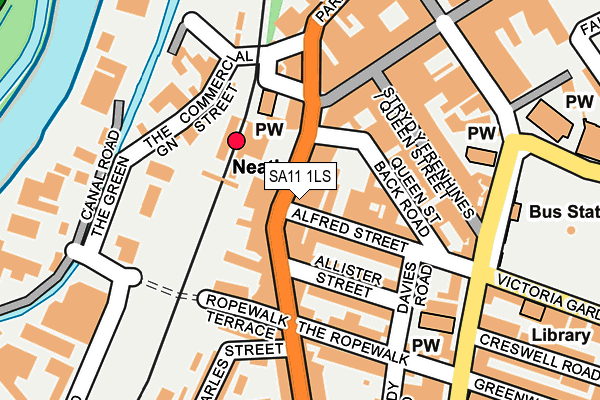 SA11 1LS map - OS OpenMap – Local (Ordnance Survey)