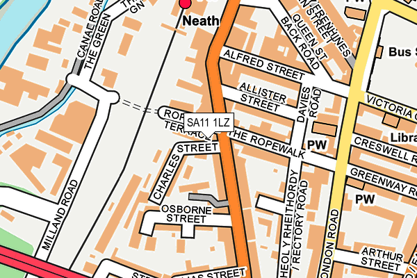 SA11 1LZ map - OS OpenMap – Local (Ordnance Survey)