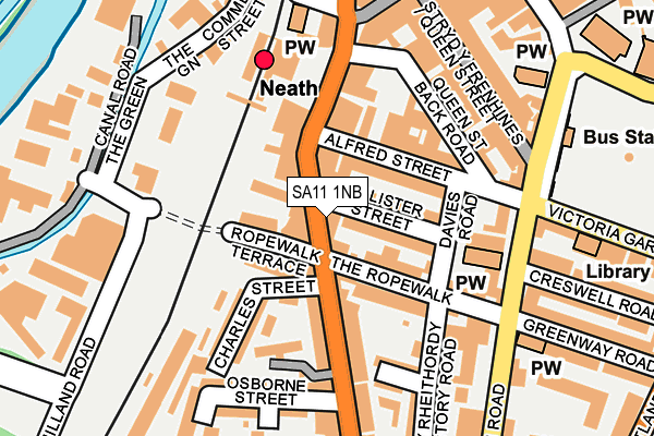 SA11 1NB map - OS OpenMap – Local (Ordnance Survey)