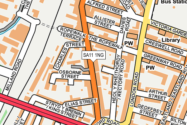 SA11 1NG map - OS OpenMap – Local (Ordnance Survey)