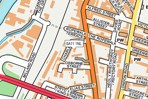 SA11 1NL map - OS OpenMap – Local (Ordnance Survey)