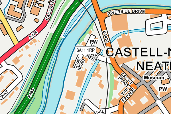 SA11 1RP map - OS OpenMap – Local (Ordnance Survey)