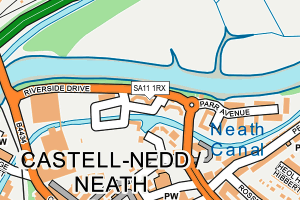 SA11 1RX map - OS OpenMap – Local (Ordnance Survey)