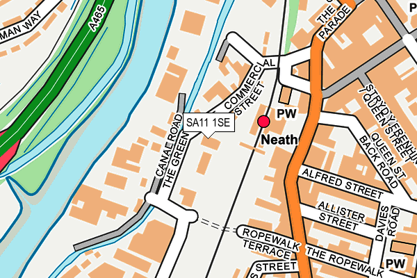 SA11 1SE map - OS OpenMap – Local (Ordnance Survey)