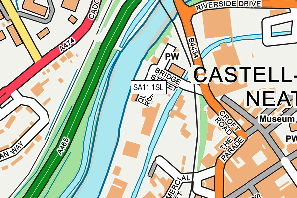 SA11 1SL map - OS OpenMap – Local (Ordnance Survey)