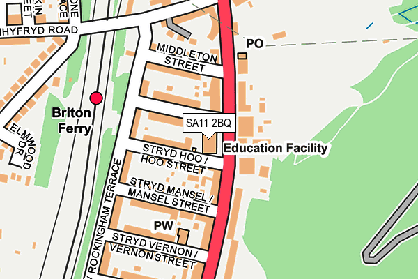 SA11 2BQ map - OS OpenMap – Local (Ordnance Survey)