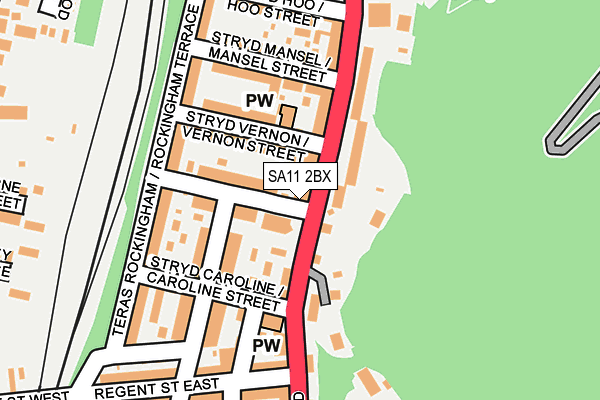 SA11 2BX map - OS OpenMap – Local (Ordnance Survey)