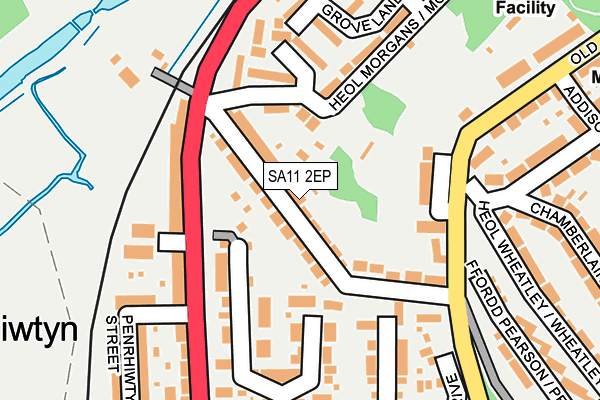 SA11 2EP map - OS OpenMap – Local (Ordnance Survey)