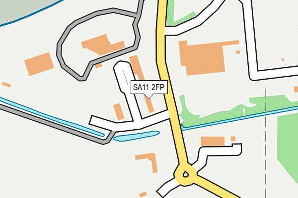 SA11 2FP map - OS OpenMap – Local (Ordnance Survey)