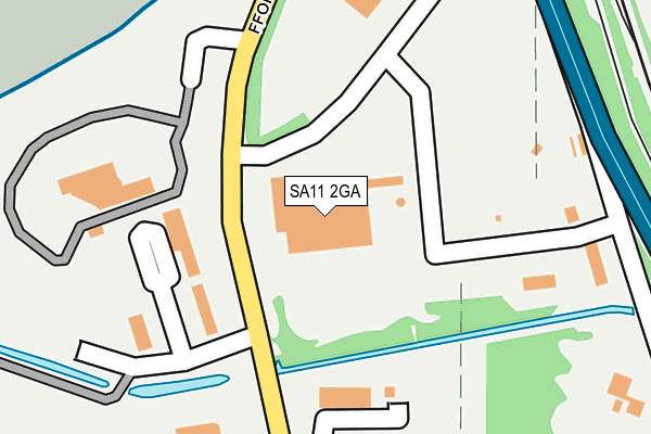 SA11 2GA map - OS OpenMap – Local (Ordnance Survey)