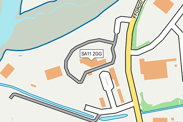 SA11 2GG map - OS OpenMap – Local (Ordnance Survey)