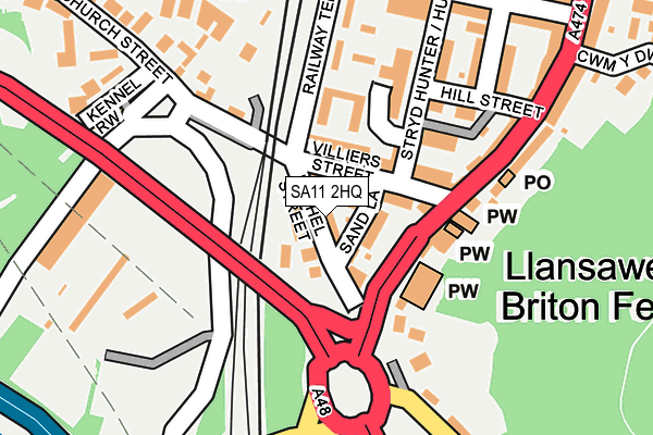 SA11 2HQ map - OS OpenMap – Local (Ordnance Survey)