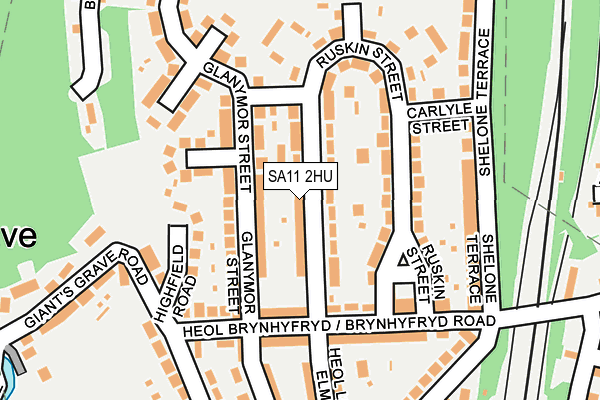 SA11 2HU map - OS OpenMap – Local (Ordnance Survey)