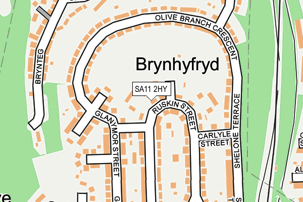 SA11 2HY map - OS OpenMap – Local (Ordnance Survey)