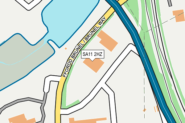 SA11 2HZ map - OS OpenMap – Local (Ordnance Survey)