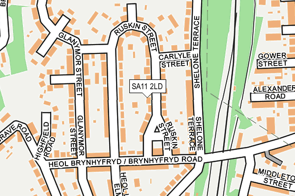 SA11 2LD map - OS OpenMap – Local (Ordnance Survey)