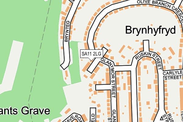 SA11 2LG map - OS OpenMap – Local (Ordnance Survey)