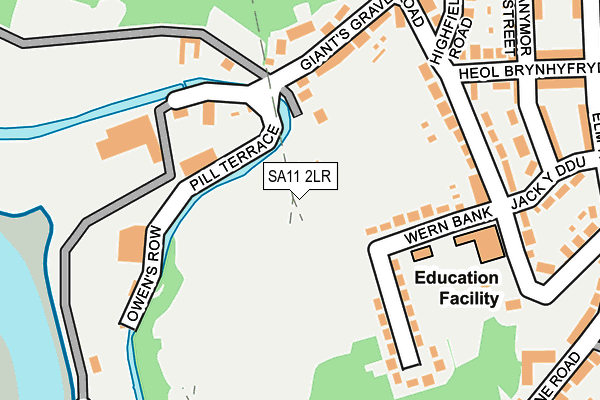 SA11 2LR map - OS OpenMap – Local (Ordnance Survey)