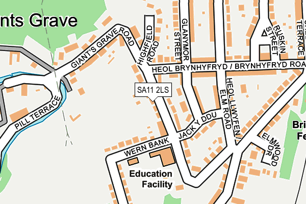 SA11 2LS map - OS OpenMap – Local (Ordnance Survey)