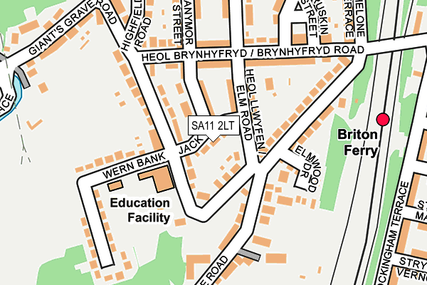 SA11 2LT map - OS OpenMap – Local (Ordnance Survey)