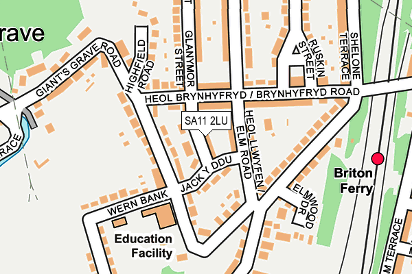 SA11 2LU map - OS OpenMap – Local (Ordnance Survey)