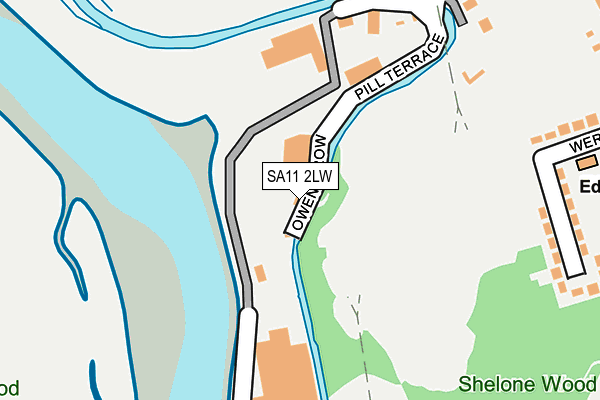 SA11 2LW map - OS OpenMap – Local (Ordnance Survey)