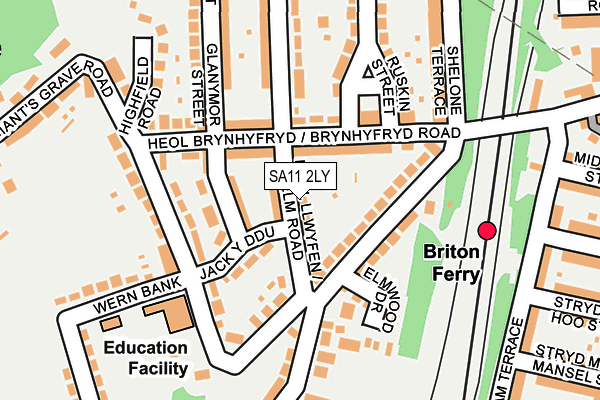 SA11 2LY map - OS OpenMap – Local (Ordnance Survey)