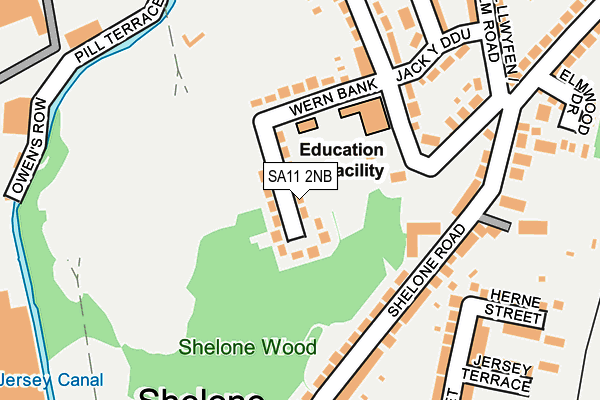 SA11 2NB map - OS OpenMap – Local (Ordnance Survey)