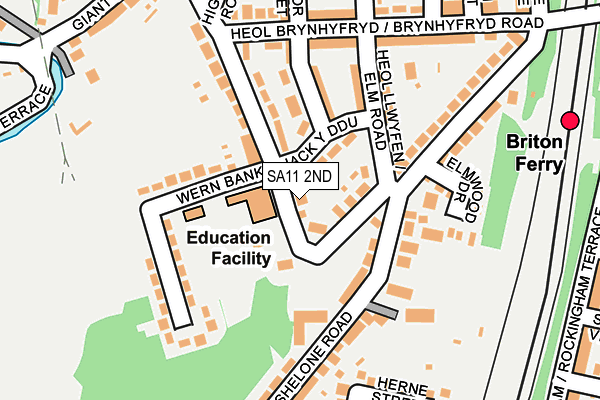 SA11 2ND map - OS OpenMap – Local (Ordnance Survey)