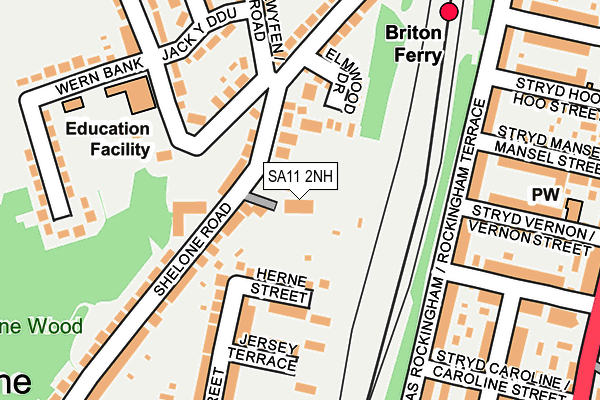 SA11 2NH map - OS OpenMap – Local (Ordnance Survey)