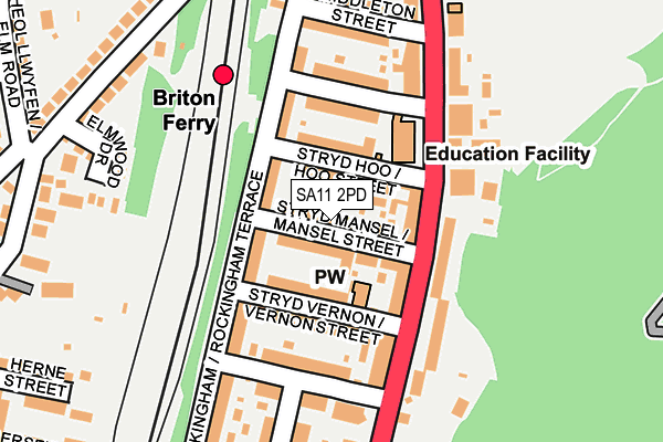 SA11 2PD map - OS OpenMap – Local (Ordnance Survey)