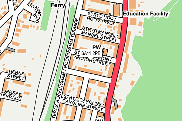 SA11 2PE map - OS OpenMap – Local (Ordnance Survey)