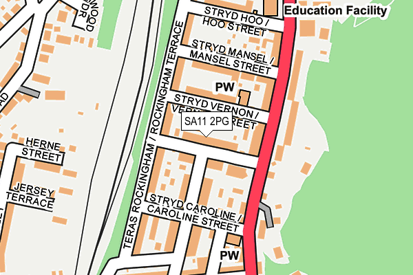 SA11 2PG map - OS OpenMap – Local (Ordnance Survey)