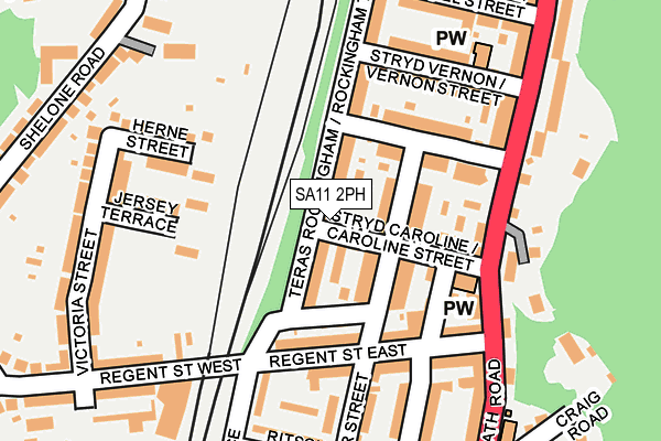 SA11 2PH map - OS OpenMap – Local (Ordnance Survey)