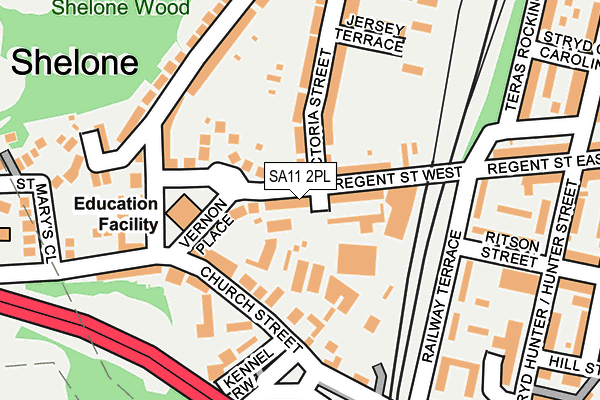 SA11 2PL map - OS OpenMap – Local (Ordnance Survey)