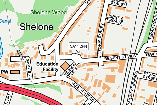 SA11 2PN map - OS OpenMap – Local (Ordnance Survey)