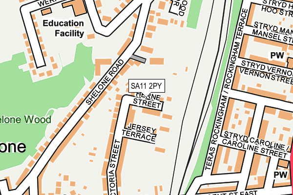 SA11 2PY map - OS OpenMap – Local (Ordnance Survey)