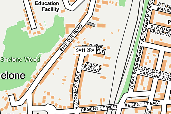 SA11 2RA map - OS OpenMap – Local (Ordnance Survey)