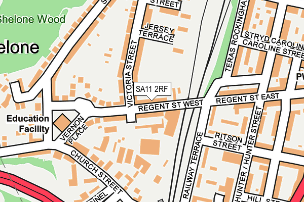 SA11 2RF map - OS OpenMap – Local (Ordnance Survey)