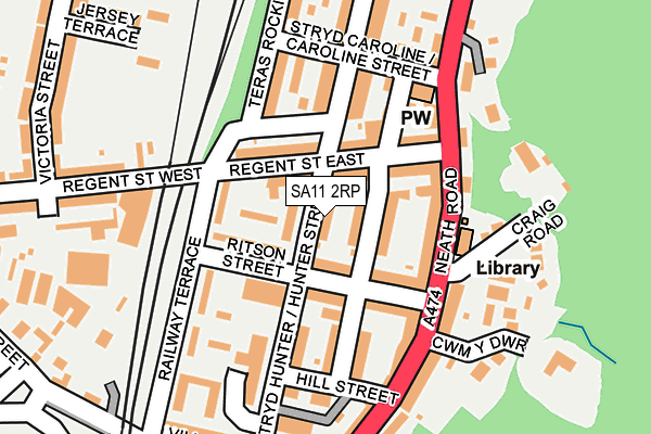 SA11 2RP map - OS OpenMap – Local (Ordnance Survey)