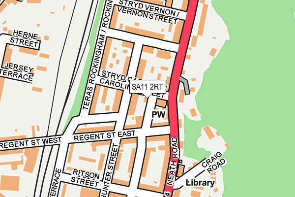 SA11 2RT map - OS OpenMap – Local (Ordnance Survey)