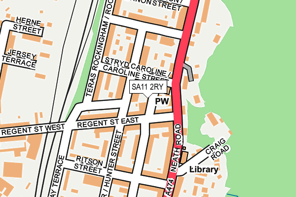 SA11 2RY map - OS OpenMap – Local (Ordnance Survey)