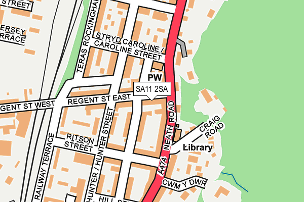 SA11 2SA map - OS OpenMap – Local (Ordnance Survey)