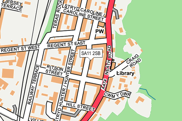 SA11 2SB map - OS OpenMap – Local (Ordnance Survey)