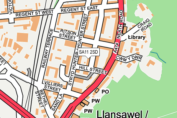 SA11 2SD map - OS OpenMap – Local (Ordnance Survey)