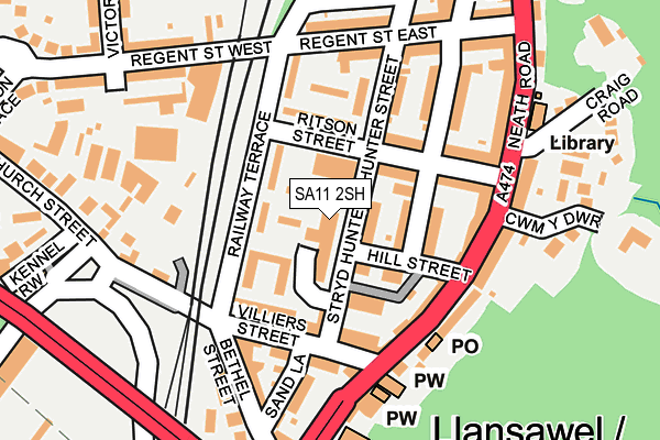 SA11 2SH map - OS OpenMap – Local (Ordnance Survey)