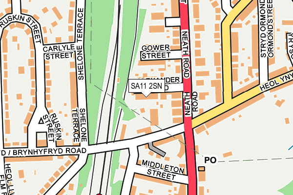 SA11 2SN map - OS OpenMap – Local (Ordnance Survey)